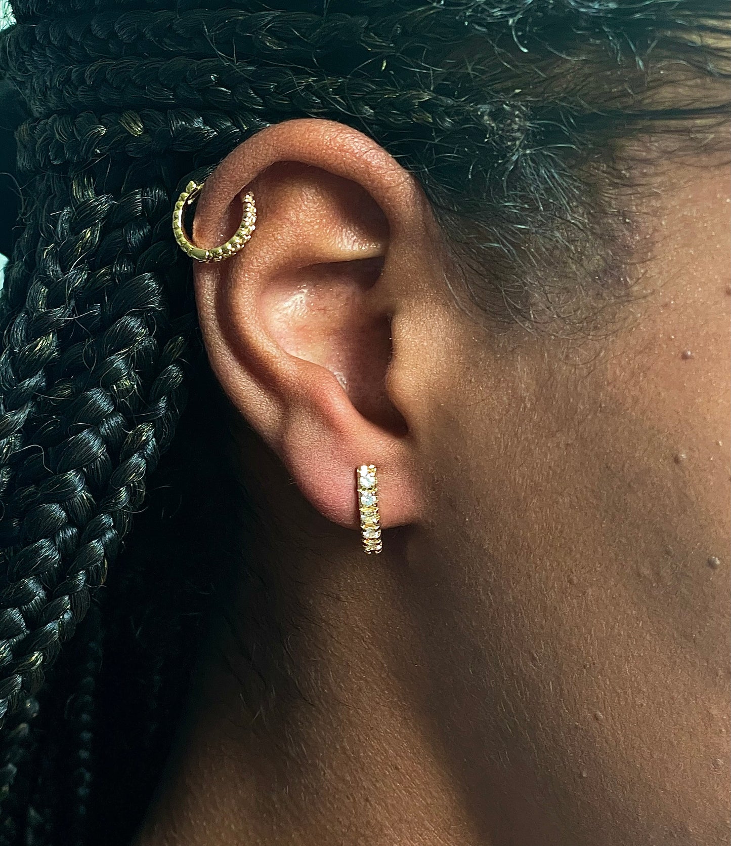 pendientes de cristal de vainilla